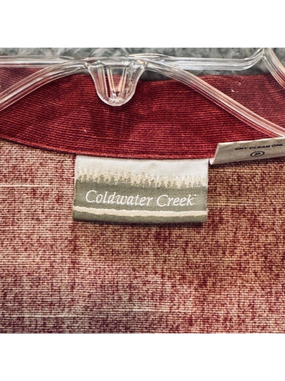 Vintage Cottagecore Coldwater Creek USA Cotton Flax Jacket Daisy Buttons Size L - Picture 12 of 13